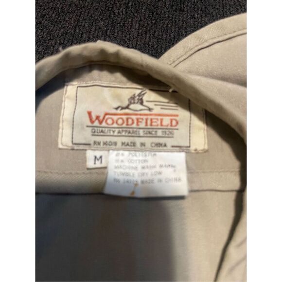 Vintage Woodfield Mens Beige Cargo Pockets Fishing Vest Size Medium - Picture 9 of 9